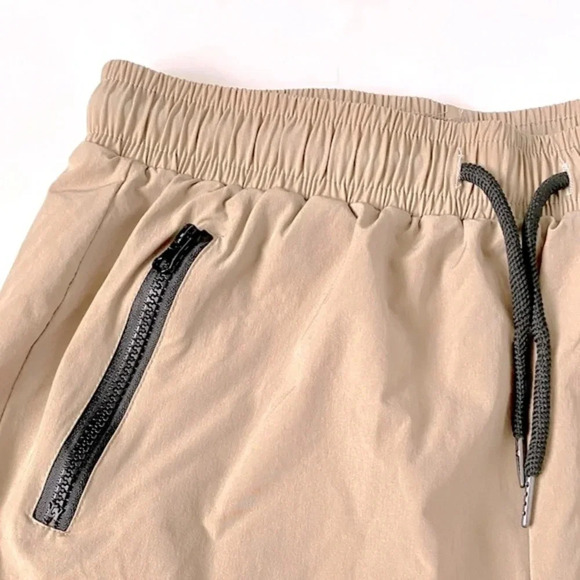 Boys Tan Swim Shorts with Black Contrast Size Large 27/28W - Picture 4 of 8